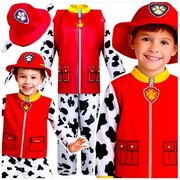 STRÓJ KOSTIUM CZERWONY PSI PATROL STRAŻAK MARSHALL 98/104 BAL