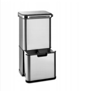 Kosz na śmieci metal Klarstein 60l srebrny