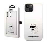 ORYGINALNE ETUI KARL LAGERFELD SILICONE z MAGSAFE na IPHONE 14 PLUS WHITE