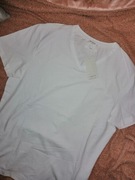 Biała bawełniana Koszulka Bluzka T-shirt Slim fit _ RESERVED _ Nowa z metką
