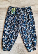 Cotton plus spodnie alladynki niebieskie w liście L-3XL