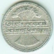 50 PFENNIG 1921 D - stan półmenniczy !!!