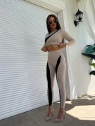 Legginsy DIRTY By Me - beżowe. 95% wiskoza 