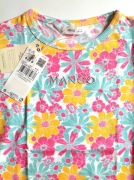 MANGO t-shirt | koszulka | kolorowe kwiaty | haftowane logo 11 12 lat