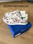 Pepe Jeans Leo skórzane sneakersy wzór krowy r. 36