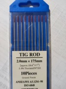 Elektroda wolframowa TIG czerwona 2,0 mm WT20
