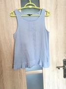 Koszulka na ramiączkach z falbanką liliowo niebieska rozmiar M