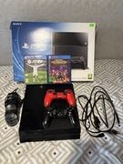 PlayStation 4 + dwa kontrolery + stacja ładująca + gry !