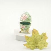 Jajko jajo faberge pojemniki szkatułka błękitne  styl kwiaty