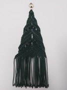 Piękna choinka makrama na ścianę, drzwi na święta 