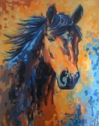 Obraz akrylowy ręcznie malowany ,,Brego" około 40x50cm