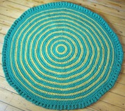 Dywan ze sznurka bawełnianego 135cm szydełkowy