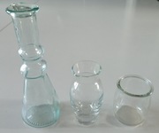 próbówka menzurka flakonik słoiczek szklane mini naczynia zestaw 3 szt