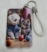 Identyfikator etui na kartę przepustka smycz pokrowiec holder