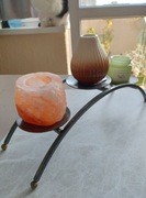 Świecznik metalowy podstawki na duże grube świece  Industrial srebrny 