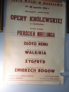 Afisz - Teatr Wielki - Opera Królewska w Sztokholmie 1978 r
