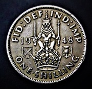 ONE SHILLING-- 1948---GEORGE  VI---ANGLIA