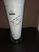 Szklanka pokal do piwa WARKA dedykacja Jerzy Dudek