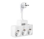 Listwa zasilająca gniazdo rozgałęziacz 3 x230v 4x USB  Nowa biała 7w1
