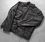 Czarna kurtka skórzana The Jacket Maker Ionic skóra naturlna rozmiar M