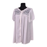 Emery Rose Bluzka 100% Wiskoza Biała Koronka XL 42 2XL 44 Luźna Lato BDB