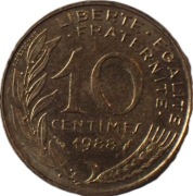 Francja 10 centymów z 1988 roku - OBEJRZYJ MOJĄ OFERTĘ