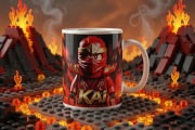 Kai ninjago czerwony ninja figurka prezent dla dziecka kubek Ceramiczny 