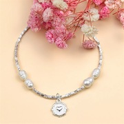 Bransoletka damska srebro próba 925 serce perła wiszące prezent srebrna