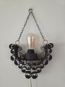 Żyrandol, kinkiet PRL METLOWY 1xE27 + led filament ozdobny