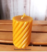 Świeca walec dekoracyjny z wosku pszczelego