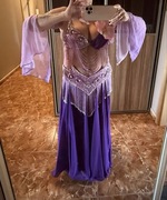 Fioletowy kostium do tańca orientalnego