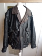 Rover & Lakes kurtka skórzana vintage retro czarna odpinane rękawy 50/L