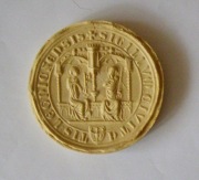 Legnica - pieczęć miejska z około 1369 roku, kopia odciśnięta w gipsie