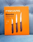 Fiskars essential zestaw 3 noży ,stal nierdzewna * idealne na prezent 