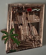 Kolorowy metalowy magnes na lodówkę - Dubaj