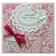 Kartka na Chrzest dla dziewczynki +koperta