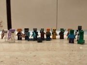 LEGO MINECRAFT Zestaw 15 figurek: bohaterowie i potwory plus uzbrojenie