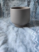 Osłonka doniczki ceramiczna szara