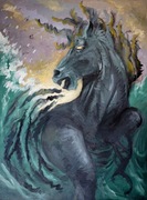 Obraz olejny Mitologia grecka "Hipokamp"