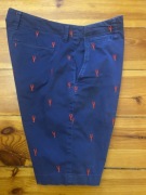 CAMBRIDGE DRY GOODS COMPANY 32GRANATOWE SPODENKI W CZERWONE RAKI 