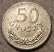 Moneta 50gr z roku 1978 ze znakiem mennicy. 