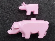 LEGO świnia świnka prosiak zwierzęta mama + baby 87621pb01 1410pb01 60346