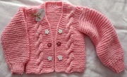 Ręcznie Robione Różowe Bolerko dla Dziewczynki – Handmade