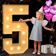 Cyfry litery podświetlane zestaw imprezowy urodziny rocznica