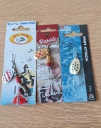 Zestaw obrotówek zakupionych pod pstrąga okonia 3 sztuki 