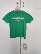 Nowy T-shirt NAPAPIJRI – Zielony – Logo 1987 – Bawełna
