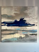 Obraz olejny. Okręt. 