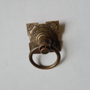 Uchwyt meblowy kołatka, klamka mosiądz lata 20-te