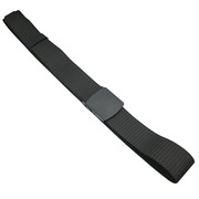 Pasek dł. 122cm (z klamrą), szer. 3,8cm, kolor czarny, klamra plastik