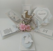 Ekskluzywna kartka exploding box prezent pudełko komunia chrzest roczek